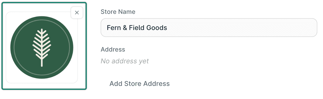 A logo has been added for the store.