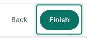 The Finish button is highlighted.
