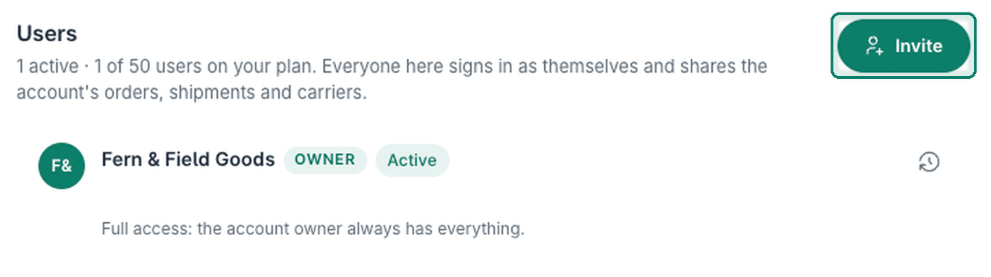 The Invite button is being clicked.