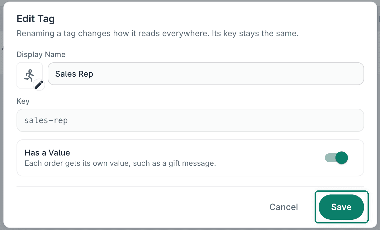 The Save button is being clicked.