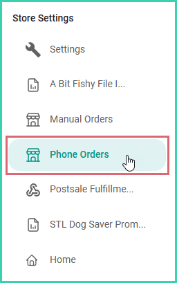 THe new store named phone orders is shown in the list of stores.