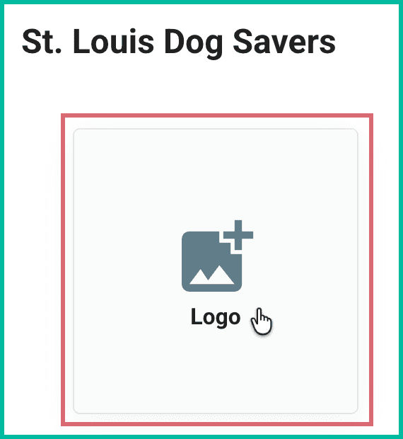 The Logo field is being clicked to upload an image.