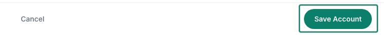 The Save Account button is being clicked.