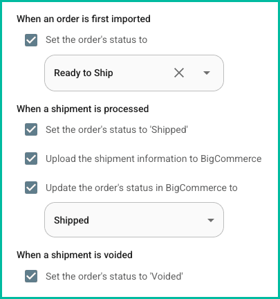 The available automation settings are shown.