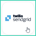 The SendGrid icon is being clicked.