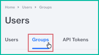 Groups has been selected.