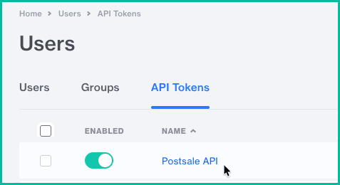 Postsale API has been enabled.