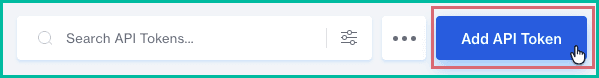The Add API Token button is being clicked in Miva admin.