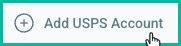 Add USPS Account is being clicked.