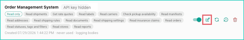 The edit icon is highlighted.