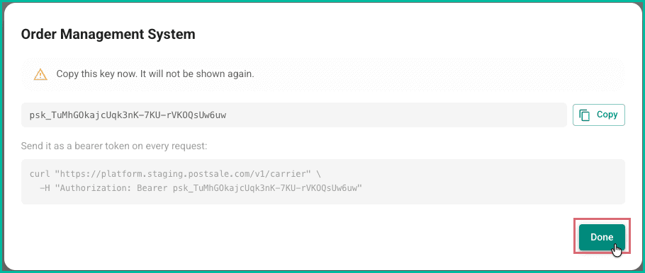 The done button is being clicked.