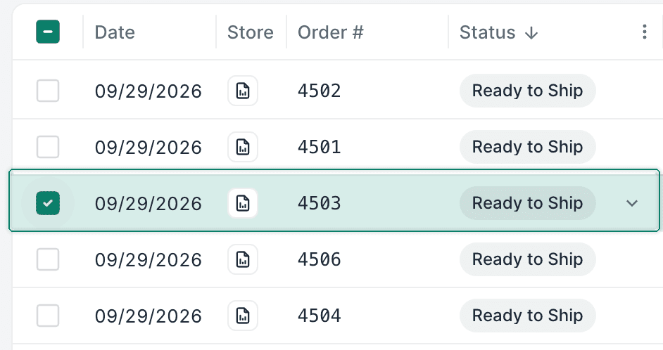 An order has been selected in the Orders Grid.
