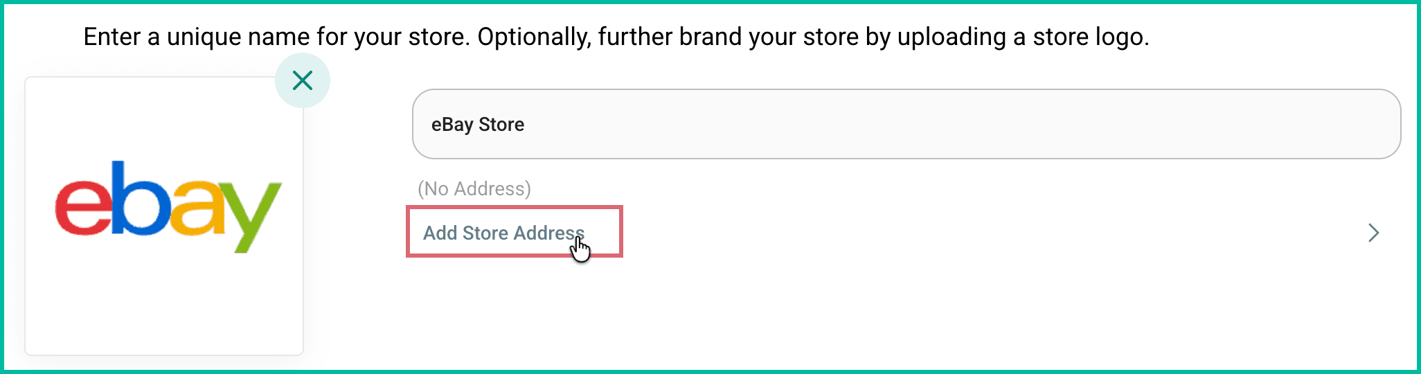 The store address link is being clicked.