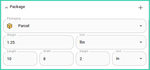 The package section of the Dock is expanded.