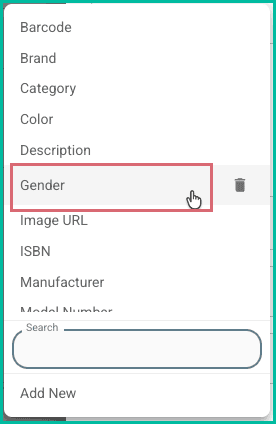 The new, gender attribute is shown in the list of attributes.