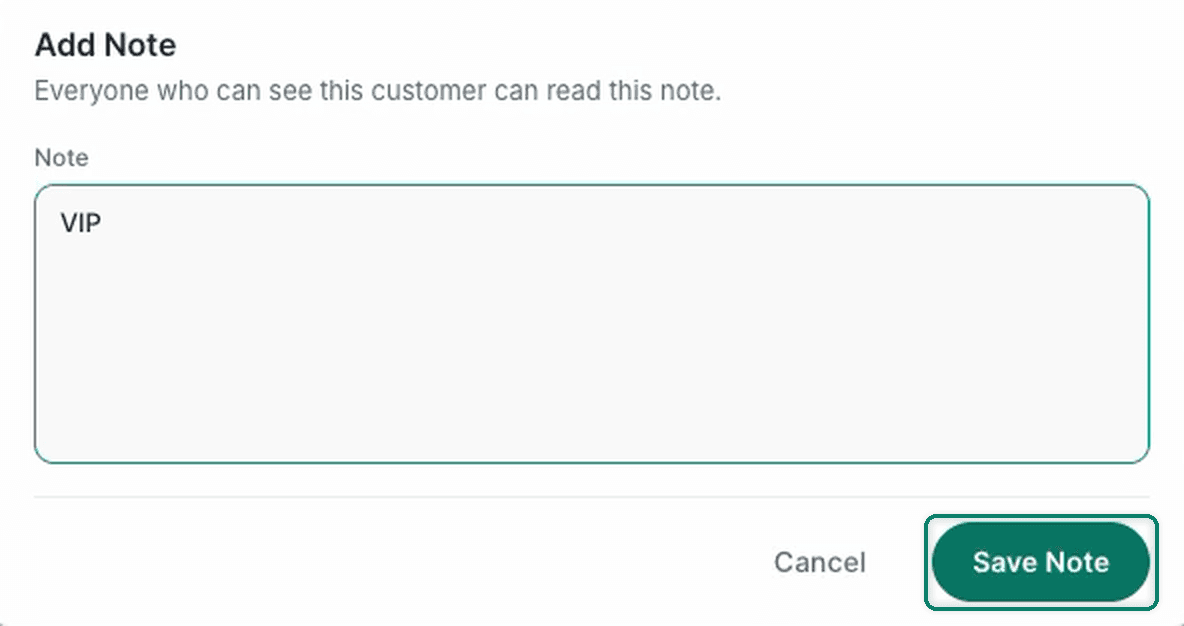 The Save Note button is being clicked.