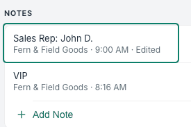 The updated note is shown.