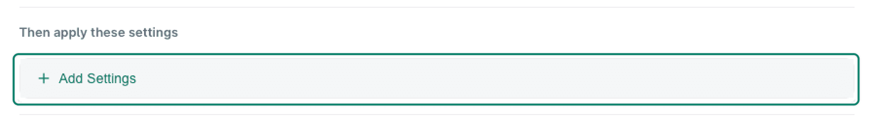 Add Settings is being clicked.