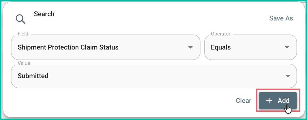 The add button is being clicked.