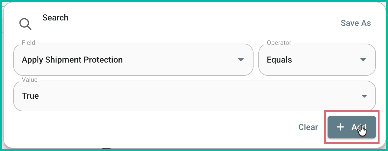 The add button is being clicked.