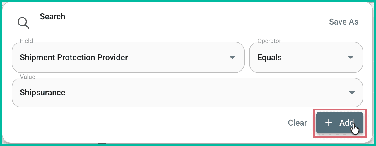 The Add button is being clicked.