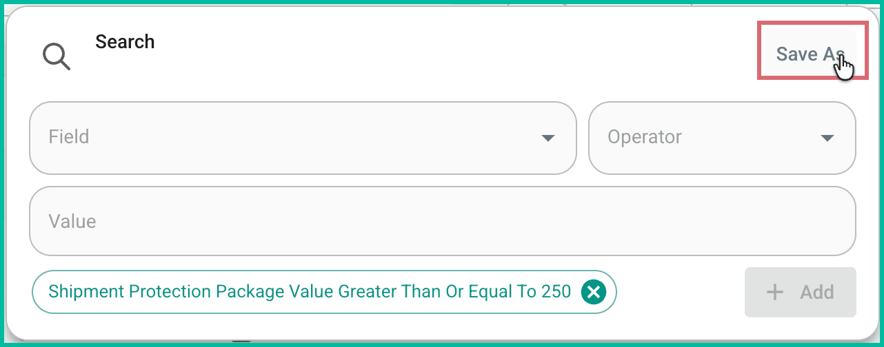 The save as button is being clicked.