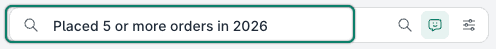 The search in plain language is entered into the Search Bar.
