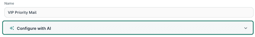 Configure with AI is being clicked.
