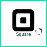 The tile with Square's logo is being clicked to begin the setup process.