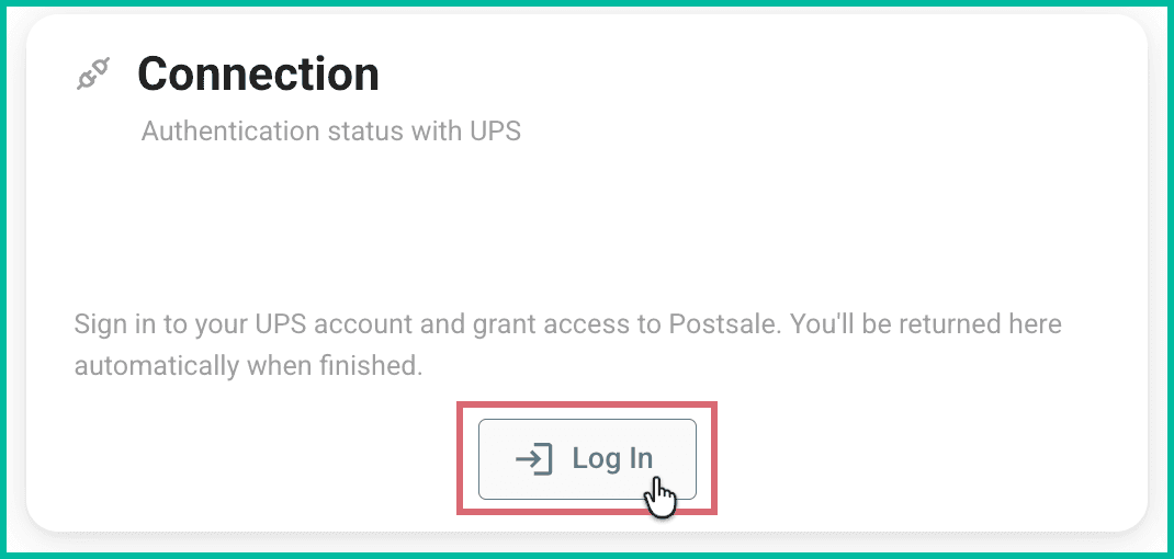 The login button is being clicked in the connection section.