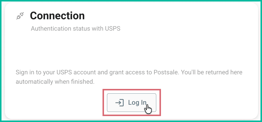 The Log In button is being clicked.