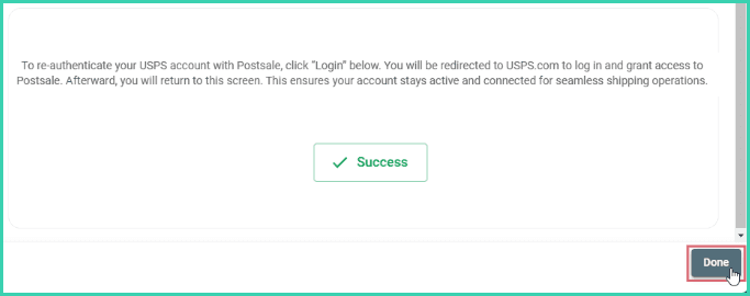 The done button is being clicked.