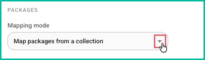 The package mapping mode drop-down is shown.