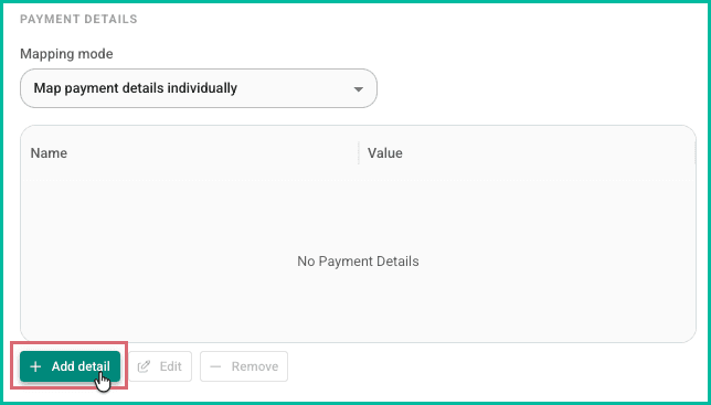 The add detail button is being clicked.