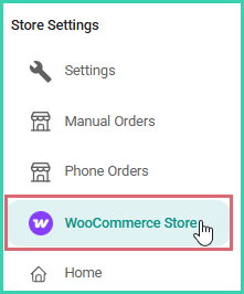 The WooCommerce store is shown in the list of available stores.