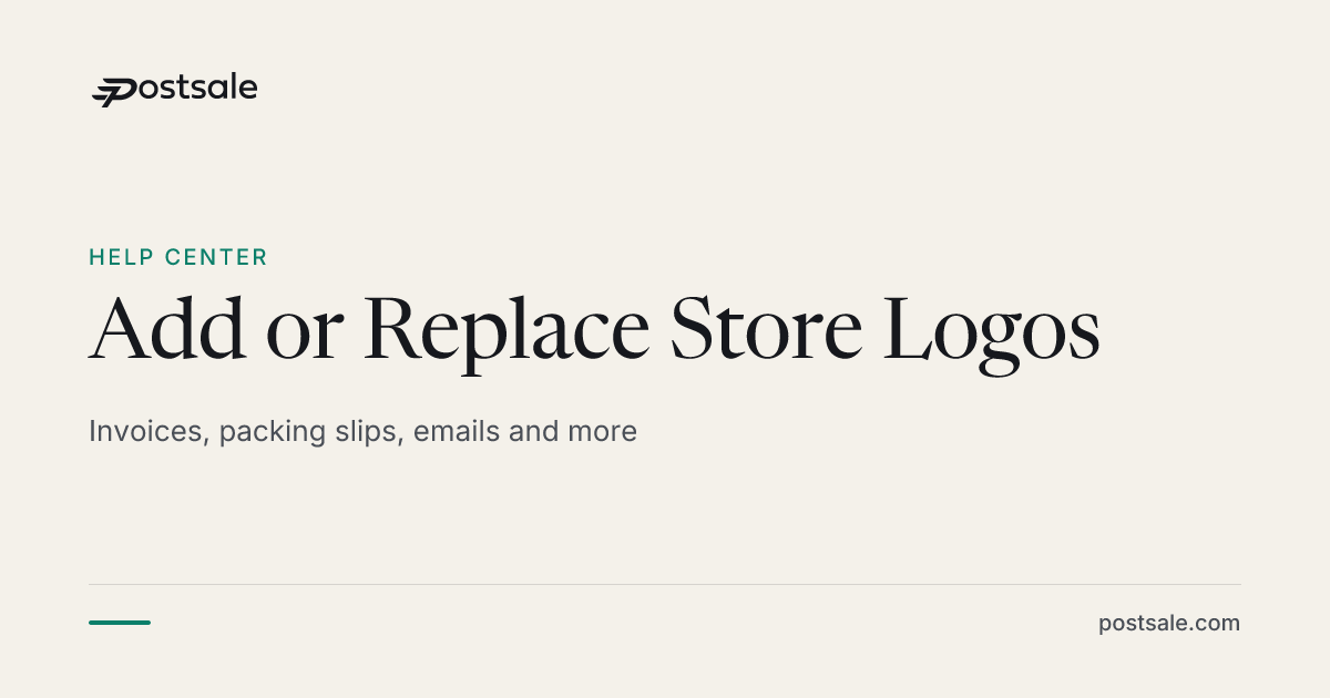 Add or Replace Store Logos | Help Center | Postsale