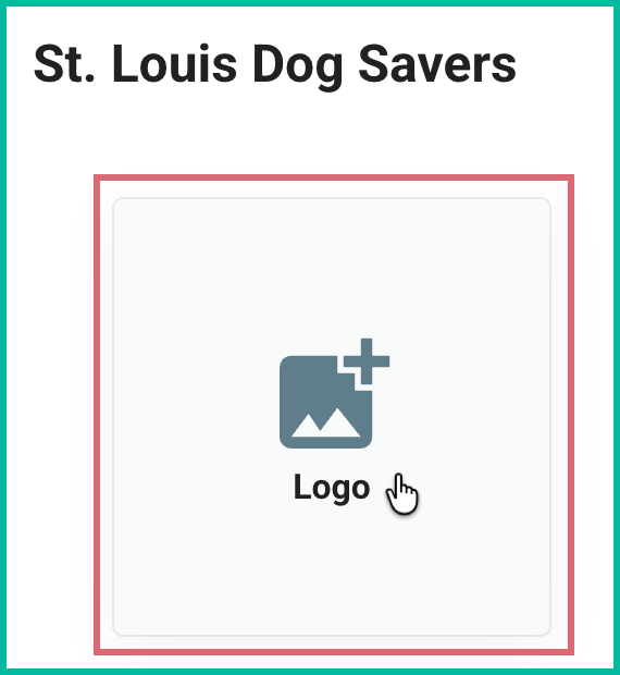 The Logo field is being clicked to upload an image.