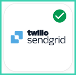 SendGrid tile with green arrow indicating successful connection