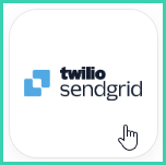 The SendGrid icon is being clicked.