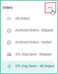 Edit Orders Menu button location in the Orders Menu