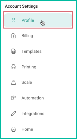 Profile tab selected in Account Settings