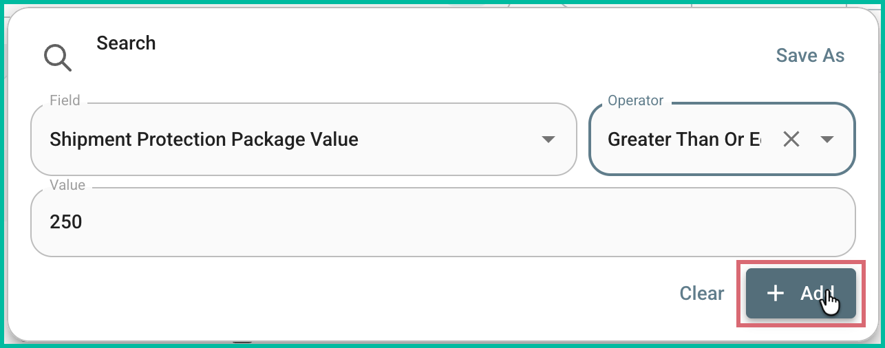 The add button is being clicked.