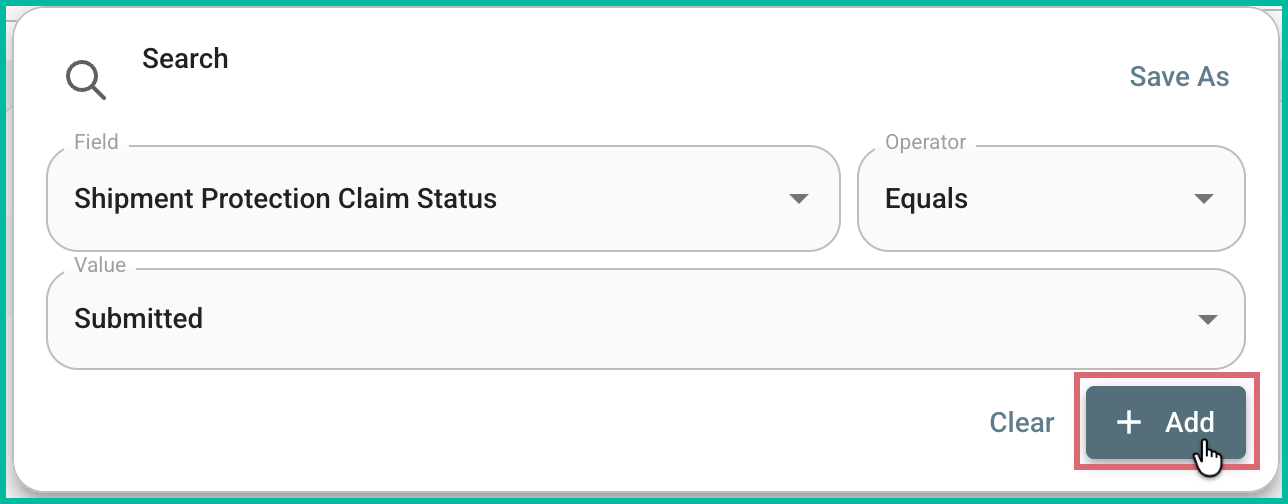 The add button is being clicked.