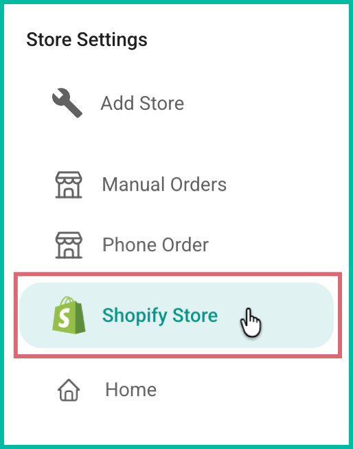 Shopify store shown in the list of connected stores
