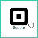 The tile with Square's logo is being clicked to begin the setup process.