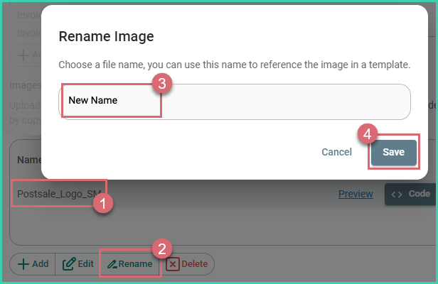 A new name is entered.