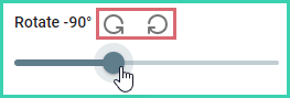 Rotate controls for clockwise, counterclockwise, and incremental rotation