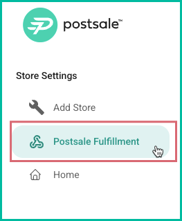 Webhook store displayed in the Store Settings menu list
