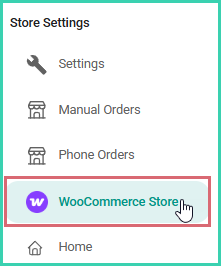 The WooCommerce store is shown in the list of available stores.